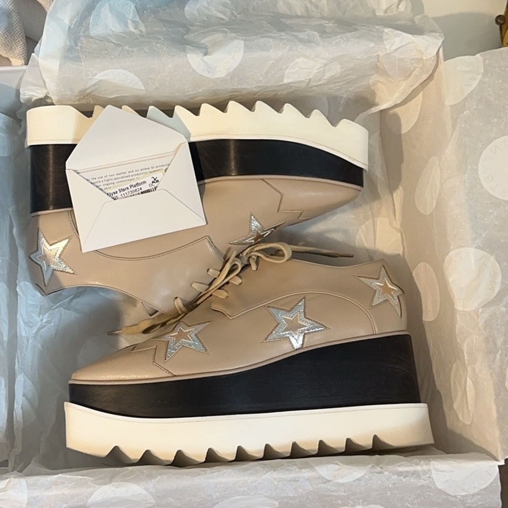 Like NEW - Stella McCartney Star Elyse Platform Oxfords - Picture 3 of 11